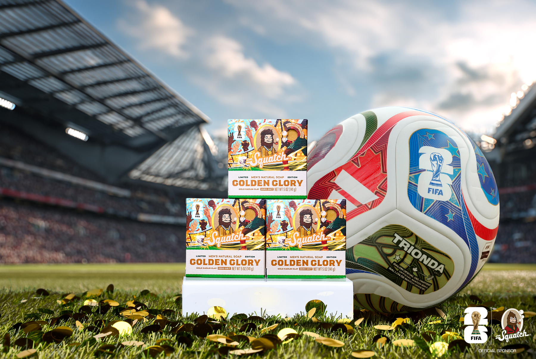 FIFA Golden Glory 3-Pack Bar Soap Bundle - Essential Set - Simple Bottle-Bundle
