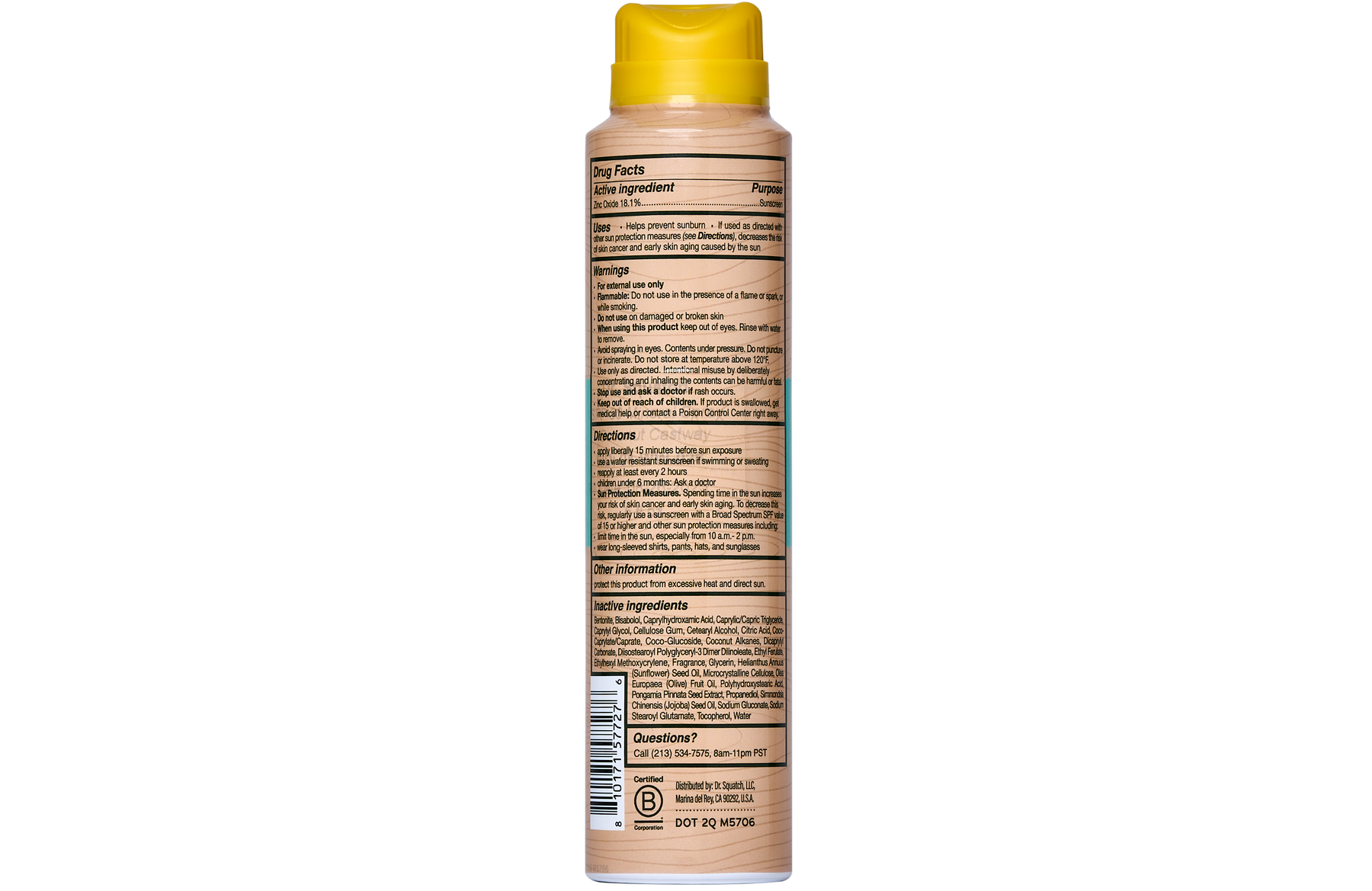 Dr. Squatch Spray | SPF 30 UVA/UVB Protection | Non-Greasy Mineral Sunscreen for Men - Soft Balance - Relaxed Classic-Clean