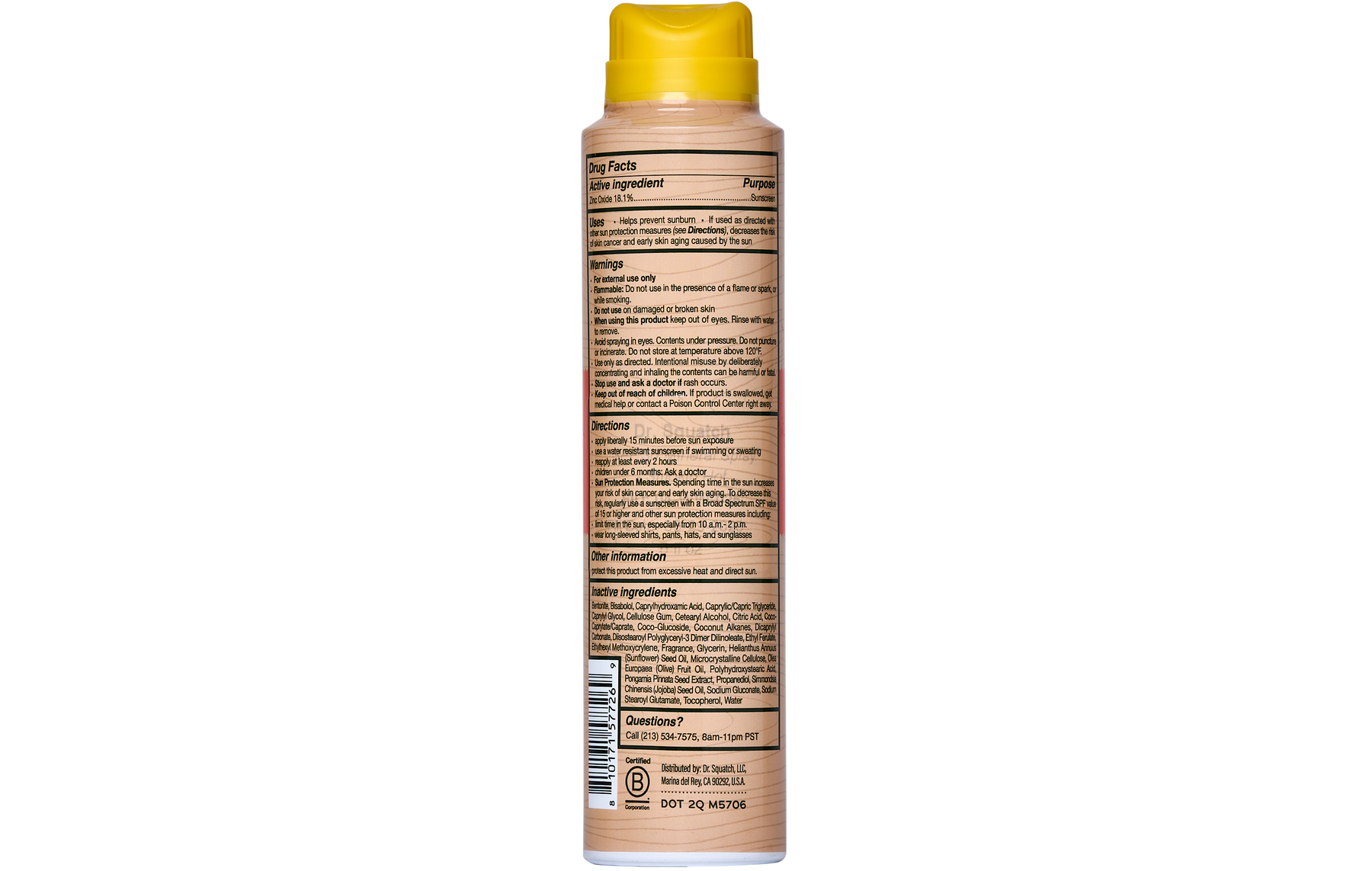 Dr. Squatch Spray | SPF 30 UVA/UVB Protection | Non-Greasy Mineral Sunscreen for Men - Soft Balance - Relaxed Classic-Clean