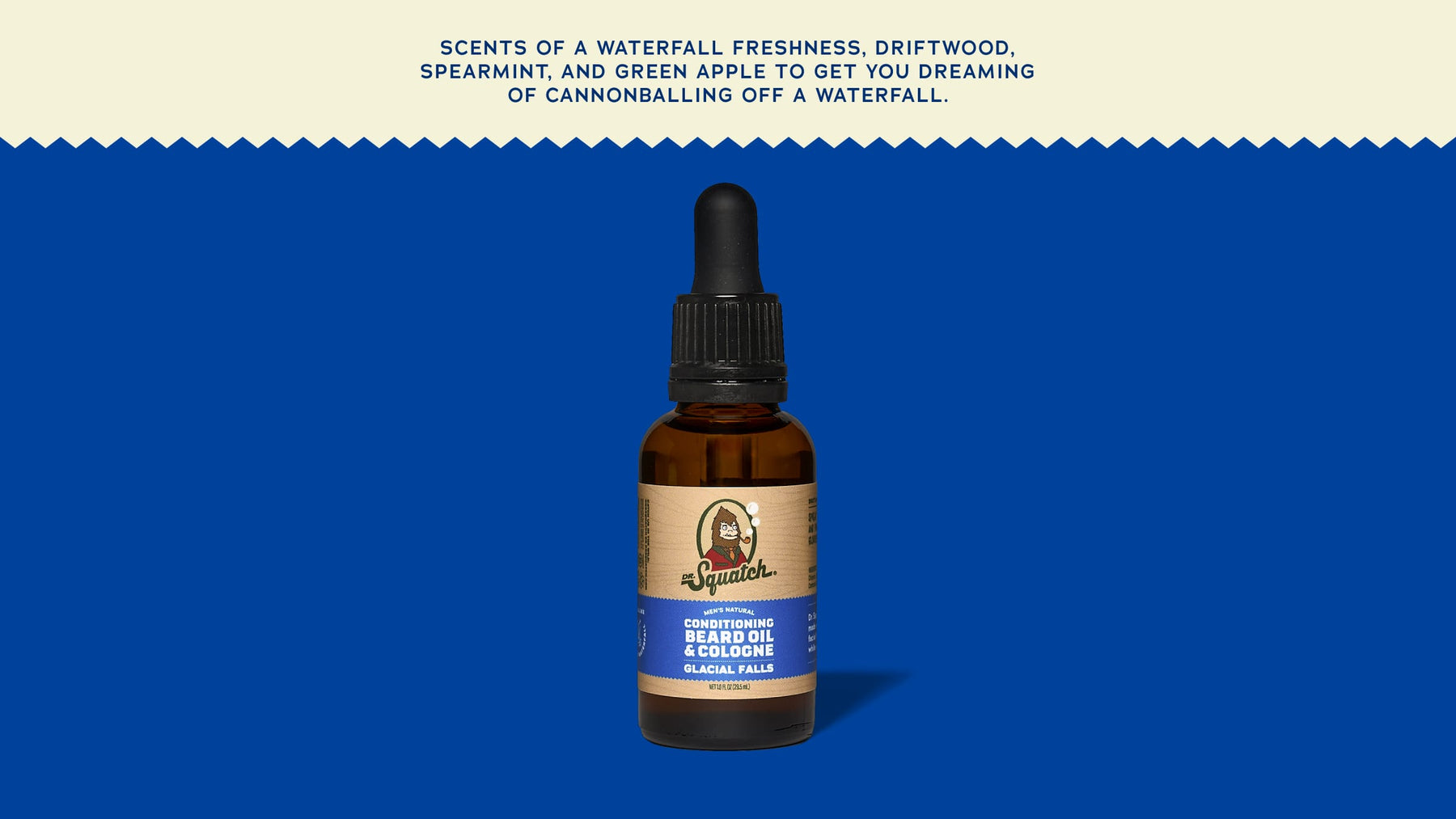 Conditioning Beard Oil & Cologne Glacial Falls - Easy Routine - Smart Shower-Ready