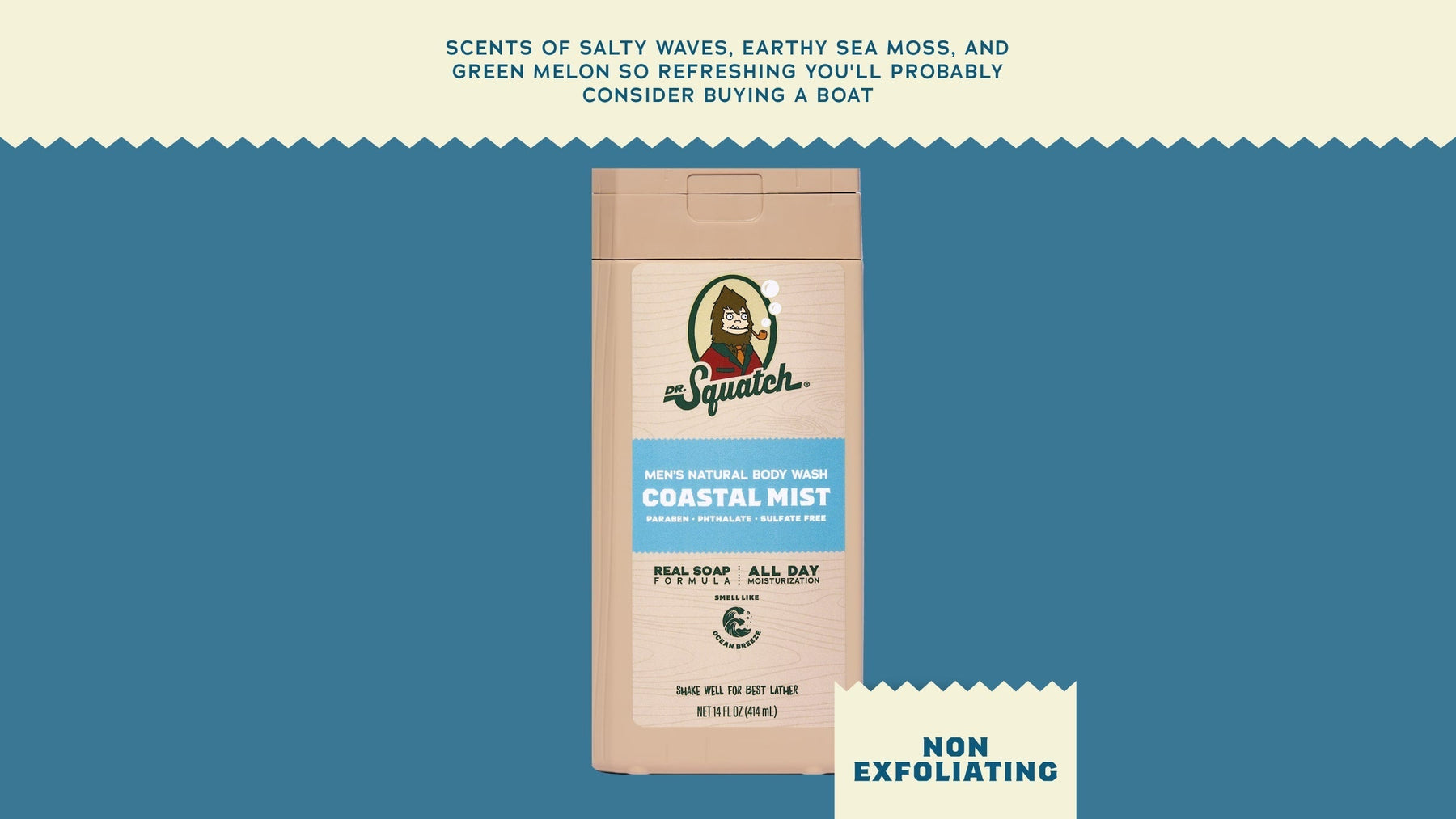 14 oz Coastal Mist Body Wash - Home Glow - Morning Fresh-Lather