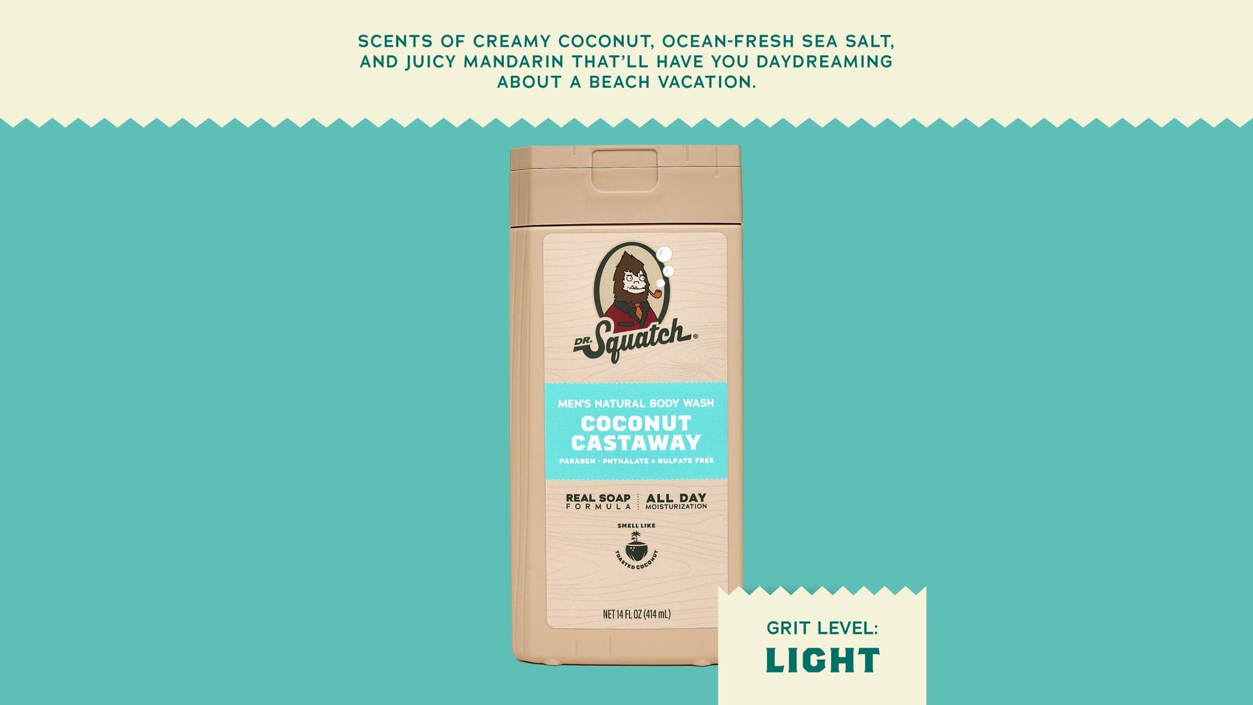 14 oz Coconut Castaway Body Wash - Bright Scent - Comfort Scented-Care