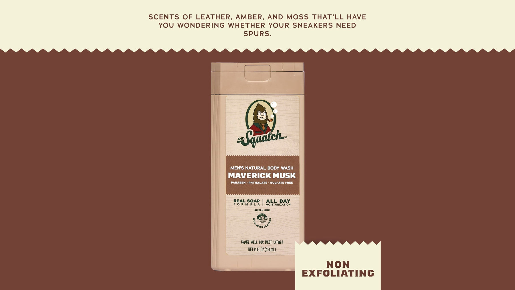 14 oz Maverick Musk Body Wash - Clean Finish - Outdoor Rinse-Ready