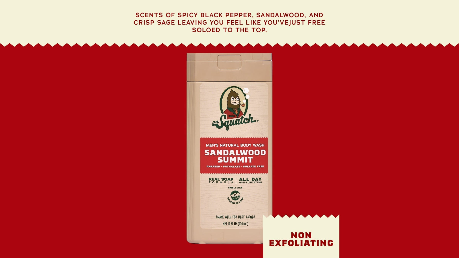 14 oz Sandalwood Summit Body Wash - Bright Scent - Urban Comfort-Care