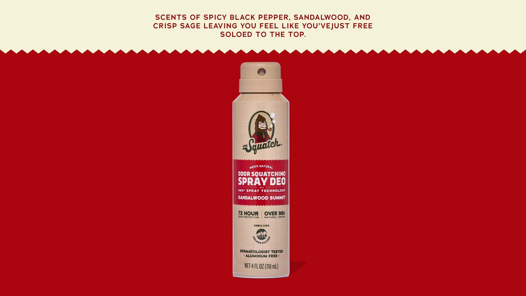 Sandalwood Summit Spray Deodorant - Clean Mood - Premium Shave-Ready