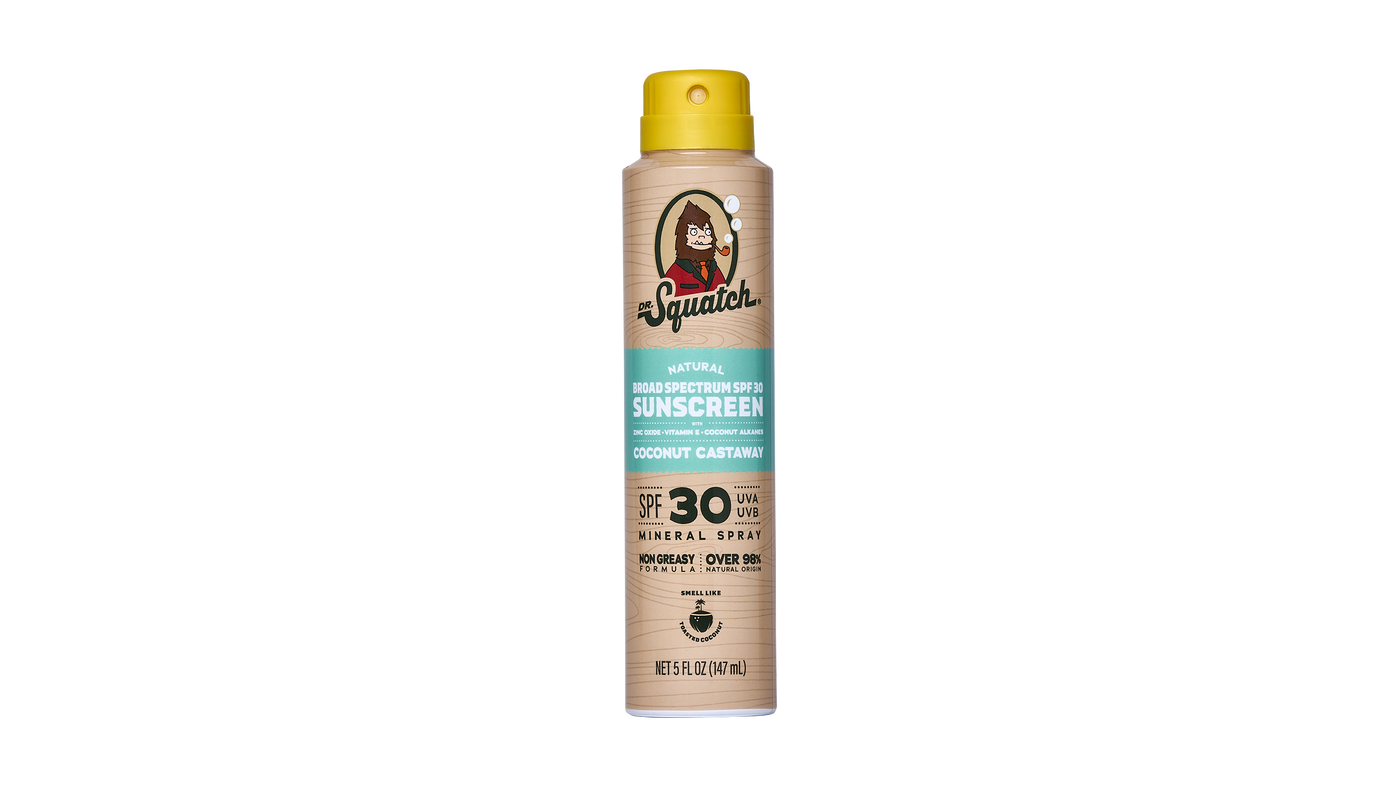 Dr. Squatch Spray | SPF 30 UVA/UVB Protection | Non-Greasy Mineral Sunscreen for Men - Soft Balance - Relaxed Classic-Clean