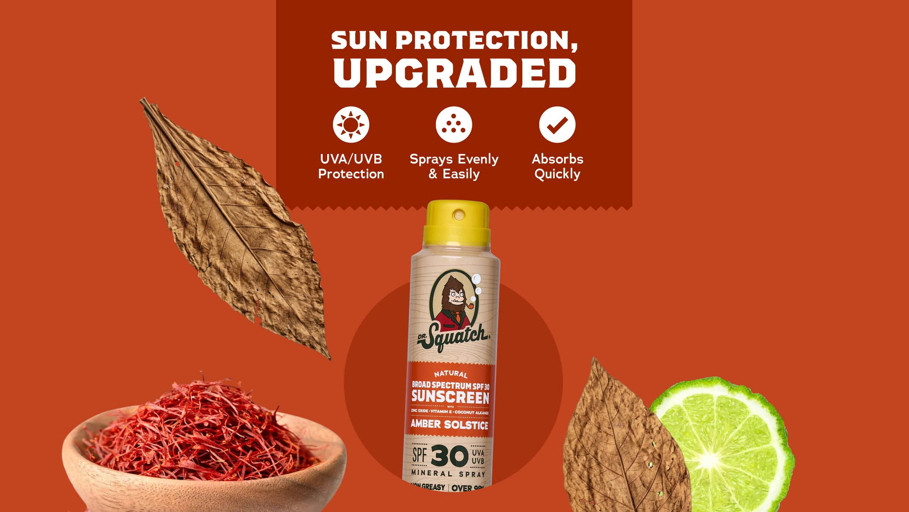 Amber Solstice Spray Sunscreen - Bright Finish - Home Trail-Ready
