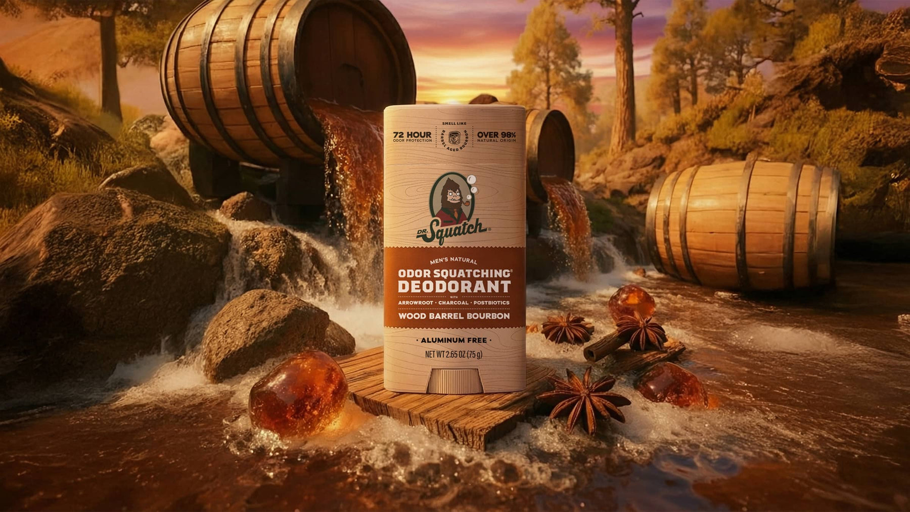 Wood Barrel Bourbon Deodorant - Daily Comfort - Classic Everyday-Grooming
