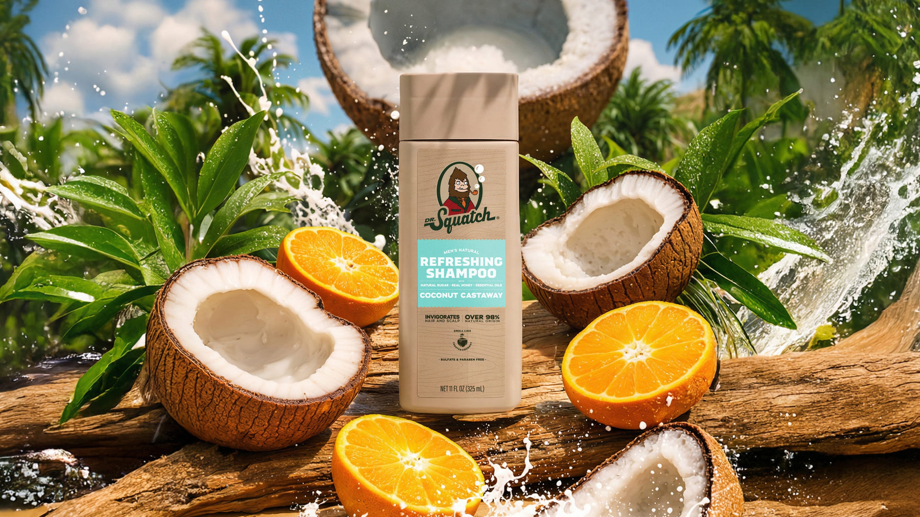 Coconut Castaway Shampoo - Clean Mood - Relaxed Fresh-Finish