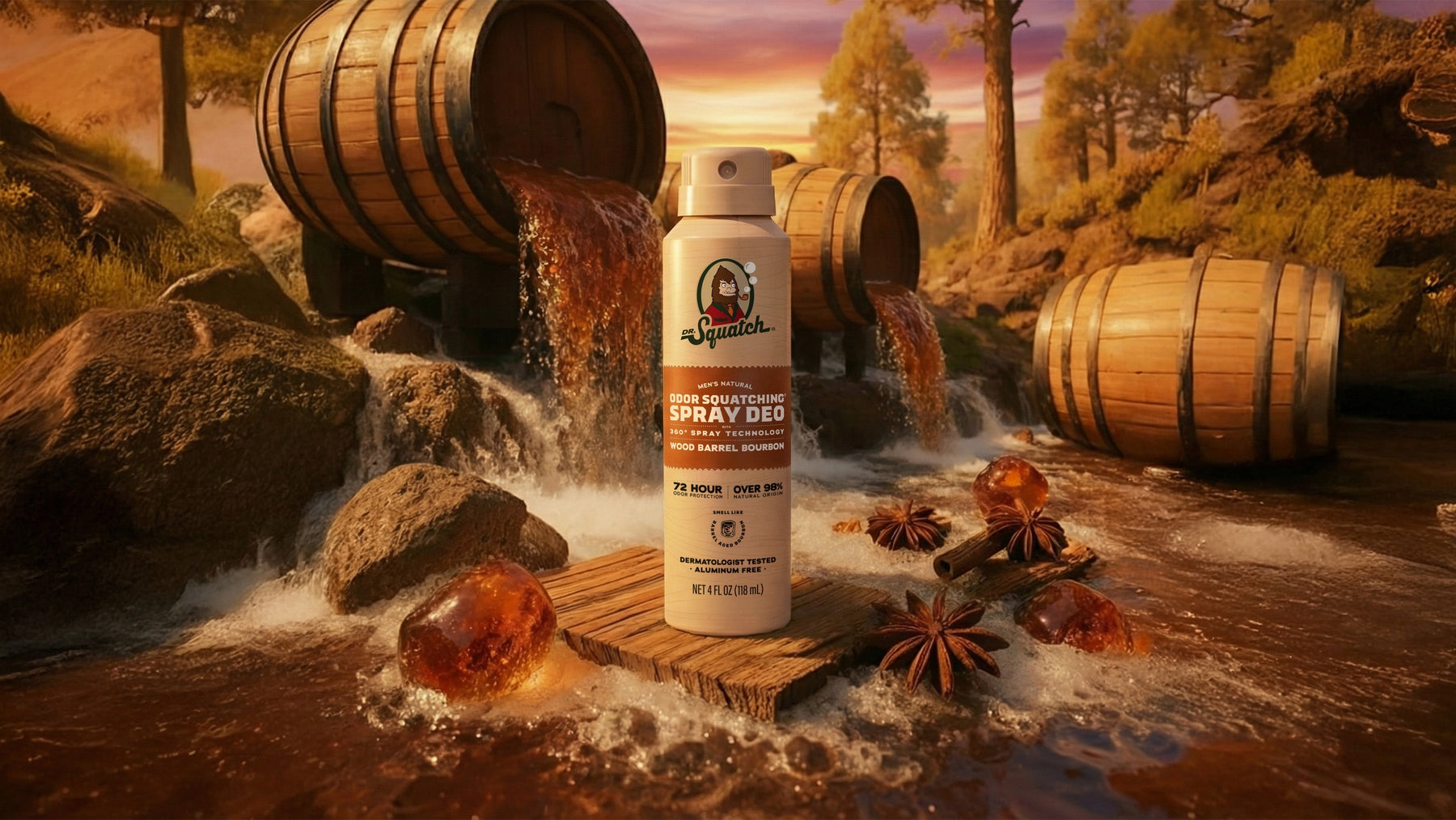 Wood Barrel Bourbon Spray Deodorant - Daily Scent - Journey Daily-Grooming