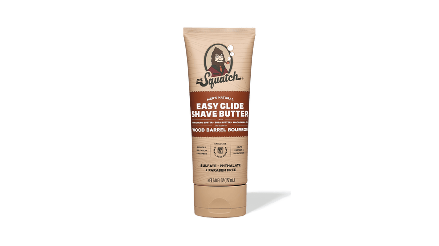 Easy Glide Shave Butter Wood Barrel Bourbon - Gift Ready - Lightweight Daily-Care