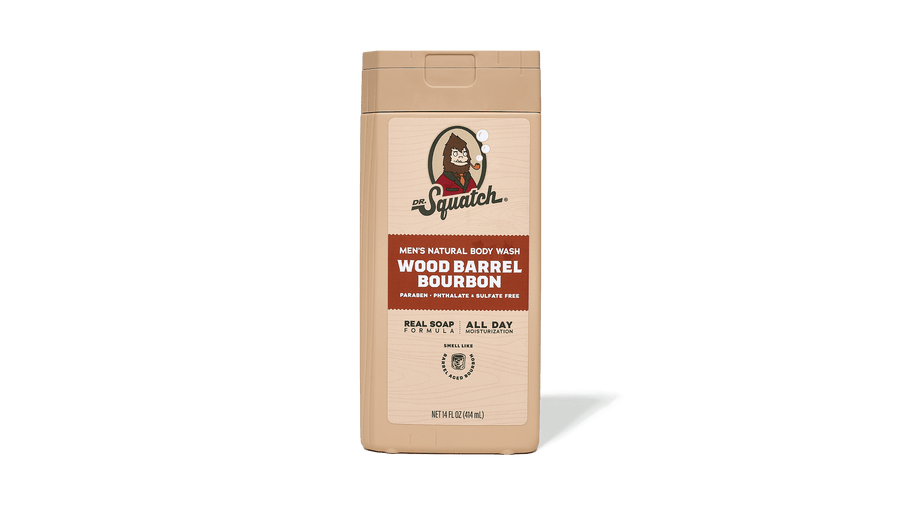 14 oz Wood Barrel Bourbon Body Wash - Cozy Glow - All-Day Fresh-Lather