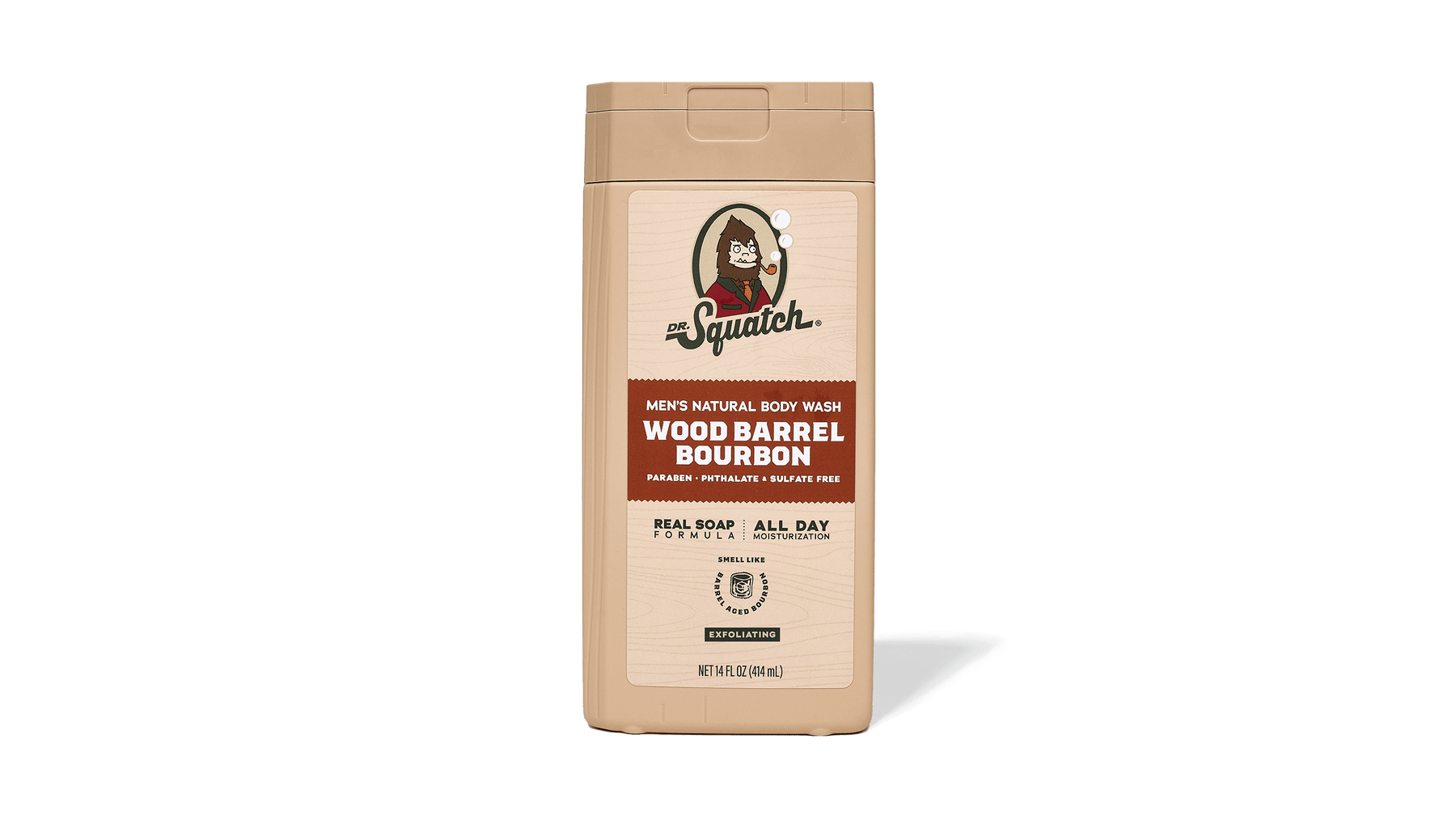 14 oz Wood Barrel Bourbon Exfoliating Body Wash - Daily Scent - Patio Fresh-Finish